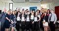 Gateway to Engineering pupils holding certificates in group with invited guests